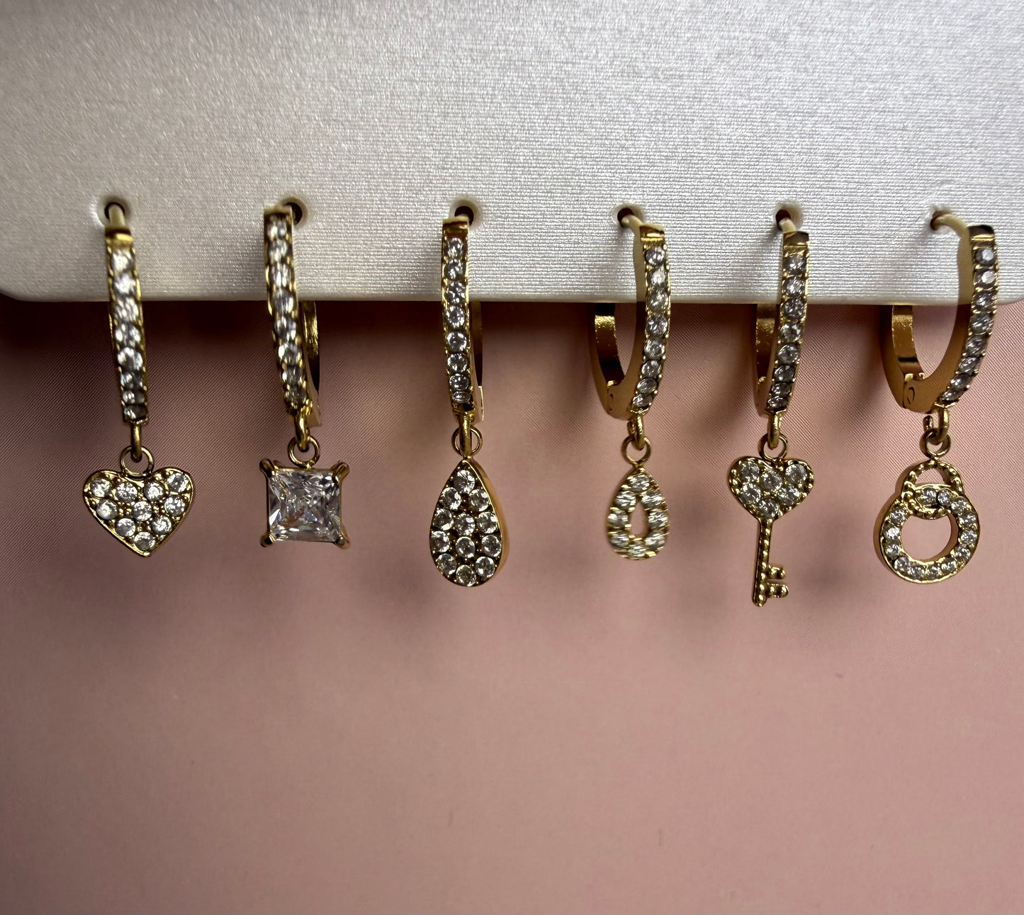 Orecchini Set Mini Hoop Charms
