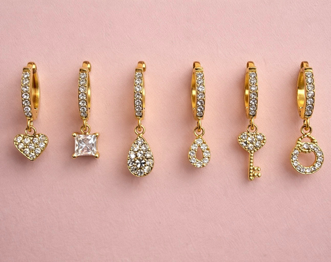 Orecchini Set Mini Hoop Charms