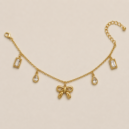 Cavigliera Coquette Gold