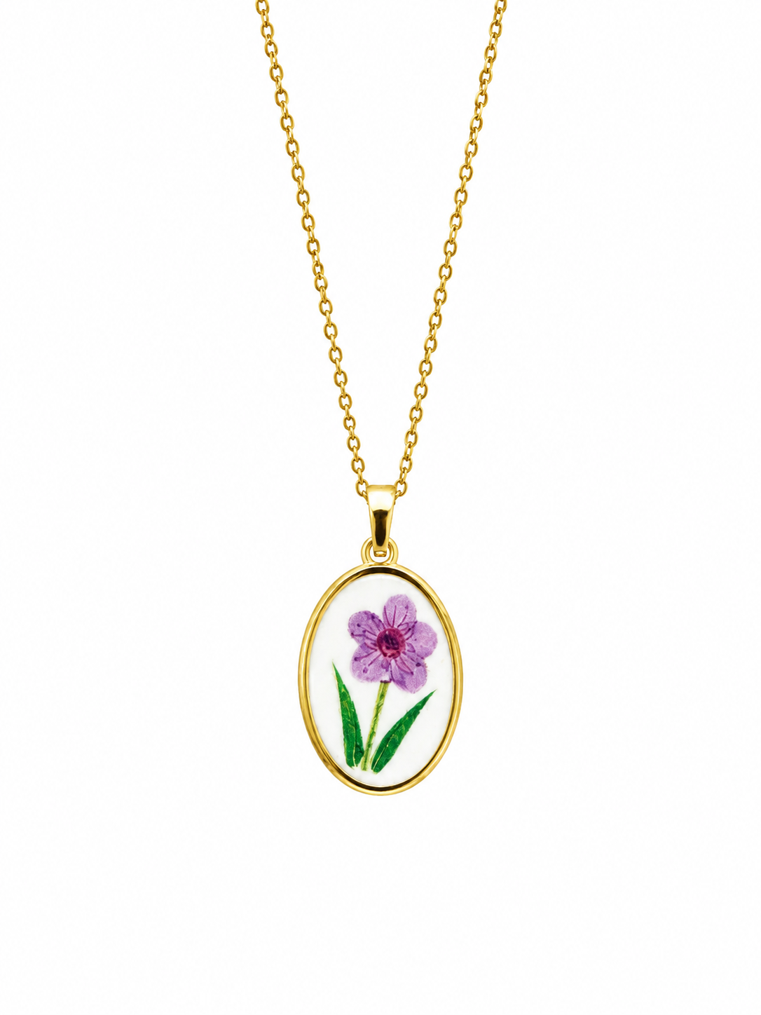 Collana Fiore Viola