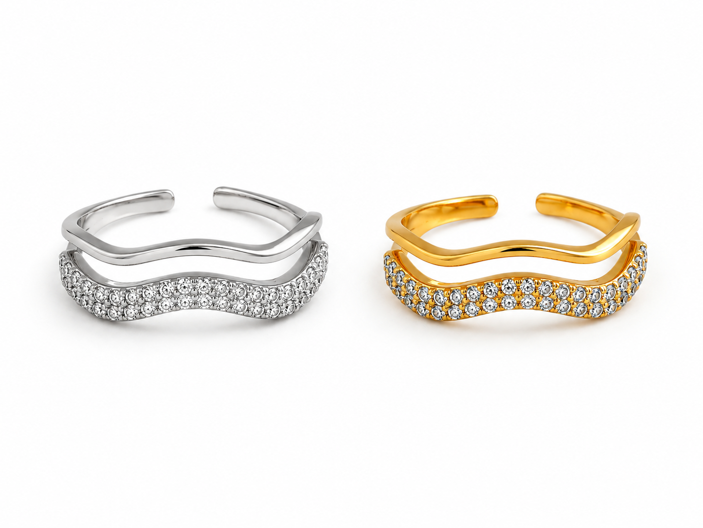 Anello Double Wave