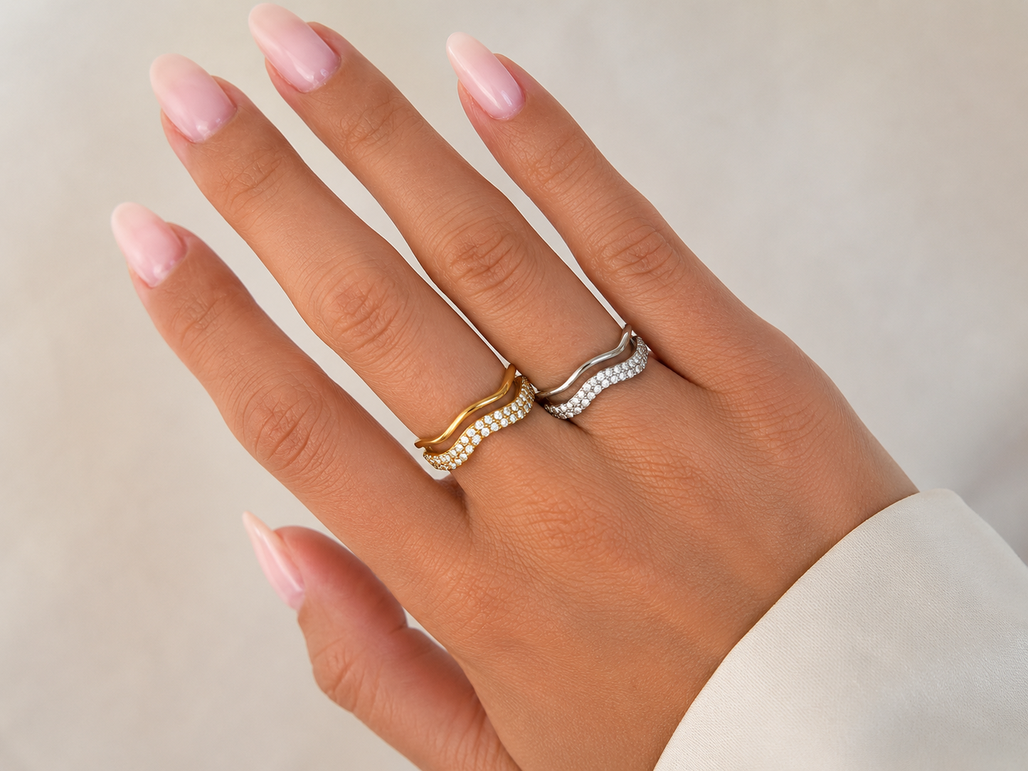 Anello Double Wave