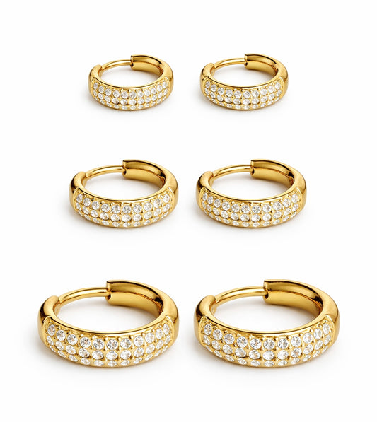 Orecchini Hoop Pavè