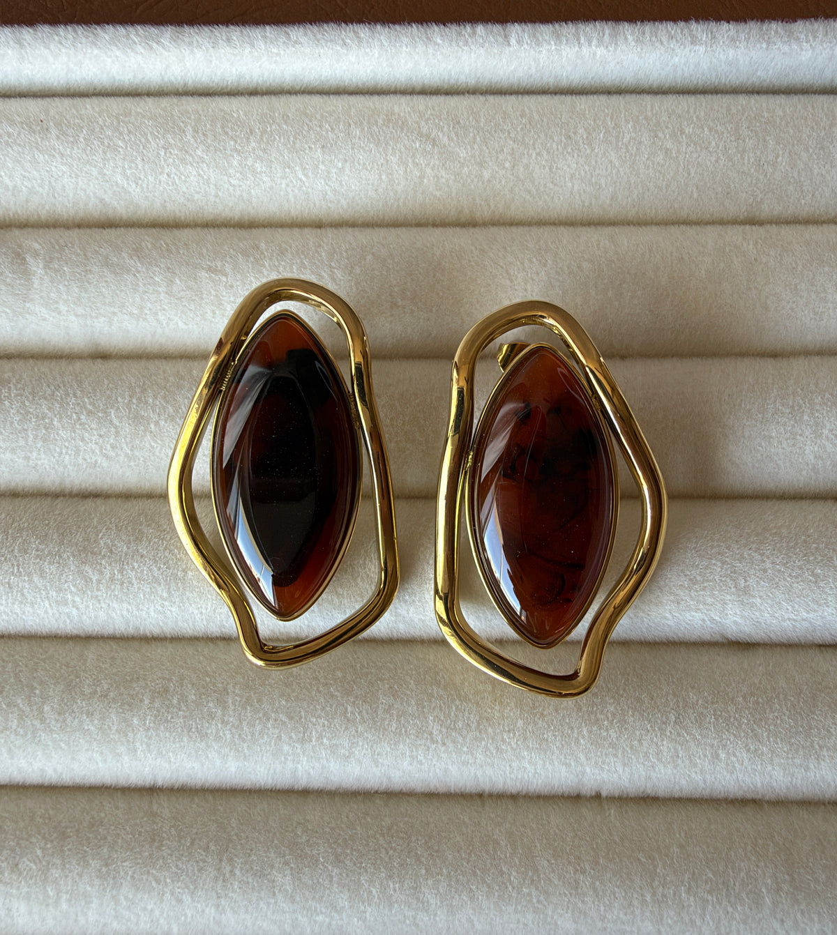 Orecchini Gold Cognac